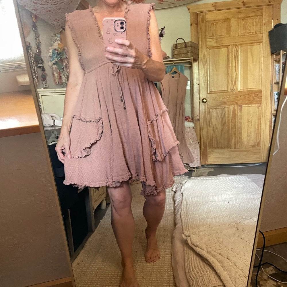 Free People Mauve Sleeveless Sundress
